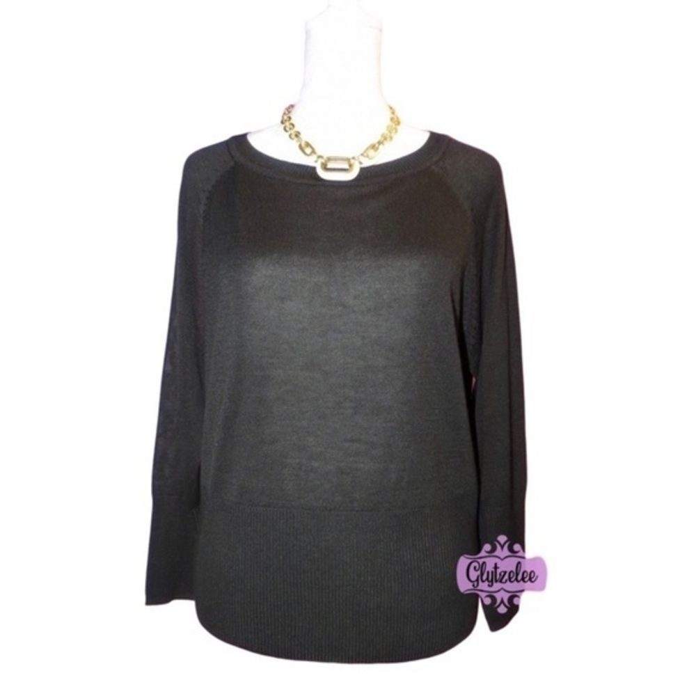 WORTHINGTON Semi Sheer Black knit Sweater Women’s‎ Size MP